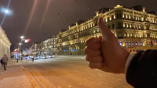 Nevsky, Petrograd Side, Vasilyevsky Island. Grand Walk in St Petersburg, Russia | Baklykov. Live