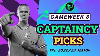 FPL CAPTAINCY PICKS  | Gameweek 8 | Transfer Tips | Fantasy Premier League Tips 22/23 |