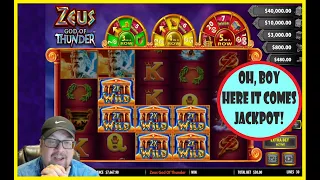 JACKPOT INCOMING - HOW MUCH? WATCH!!! Zeus God of Thunder - Unleashed Slots!