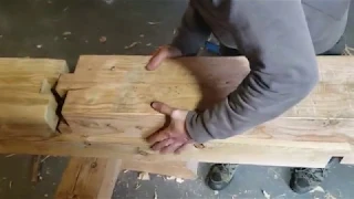 Japanese Carpentry Scarf Joint Kanawa Tsugi 金輪継 Test Fit