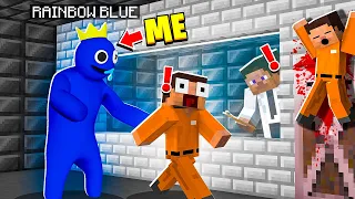 I Became BLUE RAINBOW FRIENDS in MINECRAFT! - Minecraft Trolling Video