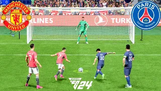 FIFA 24 | Ronaldo vs Messi | Manchester United vs PSG | UCL FINAL | Penalty Shootout - PS5 Gameplay
