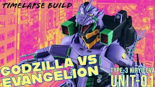 Godzilla Vs Evangelion - Type-3 Kiryu EVA Unit-01 Color Ver. Model Kit Time Lapse Build