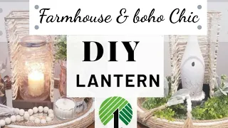 Dollar Tree DIY'S ~Farmhouse Boho Home Decor~ How to make a Raffia Lantern ~ Creations by Favi