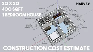 Construction Cost Estimate for 20ft x 20ft House in Jamaica