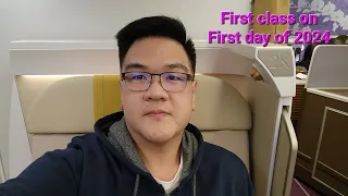 Thai Airways Royal First class on First day of 2024.TG677 Narita to Bangkok.ASMR