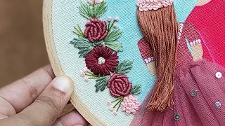 Easy Hand Embroidery Flower 🌸 Gossamer