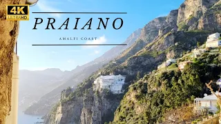 Praiano, Amalfi Coast from Above: A Stunning Drone View (4K)