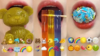 asmr 20 MINUTES JELLY EMOJI FOOD CHALLENGE 젤리 이모지 먹방 챌린지 TIKTOK COMPILATION MUKBANG eating sounds