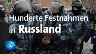 Russland: Hunderte Festnahmen bei neuen Protesten von Nawalny-Anhängern