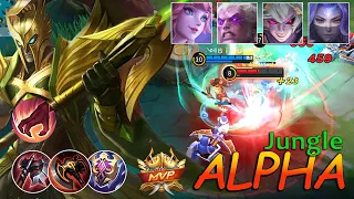 Monster Alpha Jungler Gameplay + 100% Lifesteal = Broken!!   Build Top 1 Global Alpha ~ MLBB