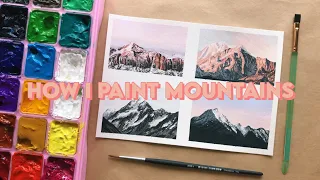 Gouache Mountain Studies