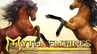 РАЗВЕДЕНИЕ КРАСНЫХ КОНЕЙ - ДЕНЬ 1 16+ ✌😁 Прохождение MYTH OF EMPIRES обзор SmokeSED (смокисед)◄#63