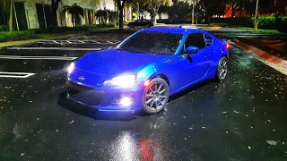 2020 Subaru BRZ POV rainy night drive and drifting.