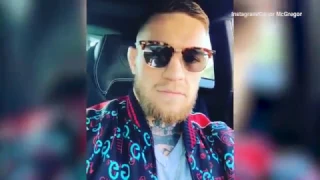 Conor McGregor boasts about sitting in a flashy Lamborghini