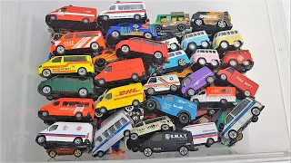 Box full of small Van cars Majorette,Siku,Matchbox and more cars