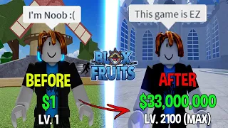 The Ultimate Noob Going To Max Level (A Noob's Journey) [Roblox Blox Fruits]