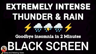 ⚠️⚠️ WARNING : Lower the Sound Level | Really Heavy THUNDER & RAIN, Eliminate Insomnia Sleep & Relax