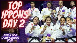World Judo Championships  Doha - DAY 2 - TOP IPPONS & Highlights - 柔道 2023