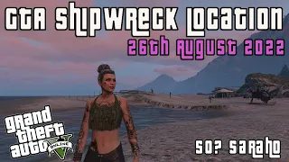 GTA Online Shipwreck Location Today 26th August 2022 🏴‍☠️ Treasure Chest RDO Frontier Pirate Outfit