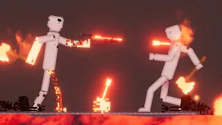 People Fight Each Other On Lava Map With Glowing 10,000 Degree Weapons In People Playground