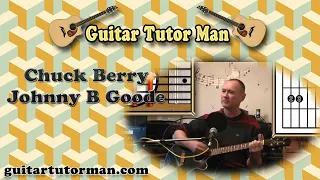 Johnny B Goode - Chuck Berry - Beginners Acoustic Rhythm Guitar Lesson (ft. my son Jason on Lead)