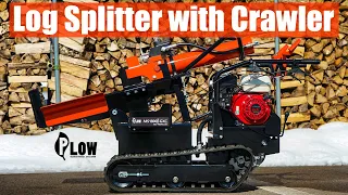 PLOW Self-Propelled Wood Log Splitter with Crawler 18-ton Honda Engine MS1800J-GXC