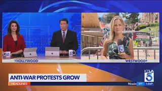 Tensions high as pro-Palestinian protest encampment grows at UCLA