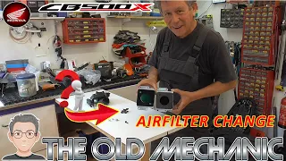 HONDA CB500X AIR FILTER CHANGE made EASY..? The Old Mechanic show it to YOU !