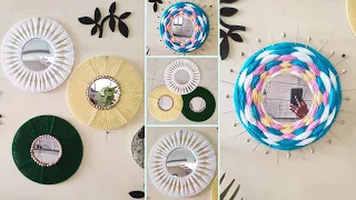 Turn Wool into Beautiful Wall Decor: Super Easy and Amazing DIY Mirror Wall Hanging