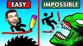 EASY vs IMPOSSIBLE STICKMAN RESCUE