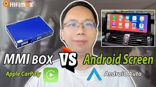 BMW Android Screen VS BMW Apple CarPlay MMI Box Comparison, Wireless Apple CarPlay Android Auto.