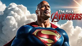 Dwayne Johnson as Avengers characters and DC Characters.