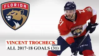 Vincent Trocheck (#21) All 31 Goals of the 2017-18 NHL Season