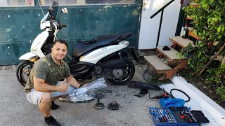 Αλλαγή ιμάντα σε beverly 350-belt replacement instructions on beverly 350 Piaggio