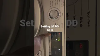 Setting LG  direct drive washer to only spin #shorts
