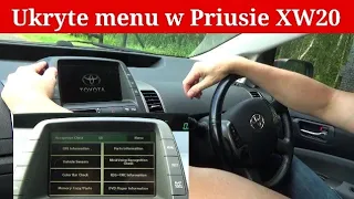 Ukryte menu w Toyota Prius XW20