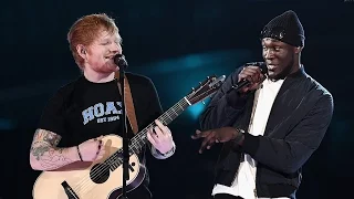 Ed Sheeran Performs "Castle On The Hill"/"Shape Of You" Remix At 2017 Brit Awards