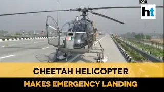 Watch: Cheetah helicopter makes emergency landing on highway near Hindon