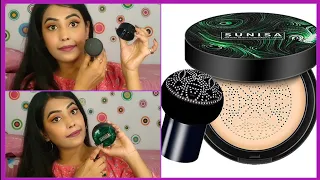 Sunisa air cushion cc cream review and demo//sunisa mushroom head cc cream//#sunisafoundation