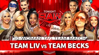 Team Liv Vs Team Becks - WWE Raw 29/11/2021 (En Español)