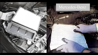 How to Replace Cabin Filter in Mercedes-Benz C300 W205 W206 E300 W213 - Combination Filter Change