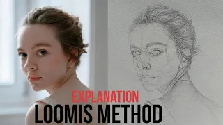 How to draw a portrait using Loomis method