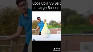 Coca-cola Vs Salt In Large Balloon #cola #salt #balloon #experiment #shorts #youtubeshorts #crazyxyz