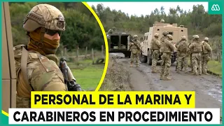 Búsqueda incesante: Militares de la Marina acompañan a carabineros por ataque en Cañete