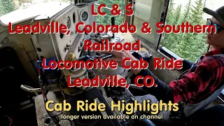 Locomotive cab ride highlights - LC&S EMD GP9 - Leadville, Colorado & Southern Railroad, Leadville.
