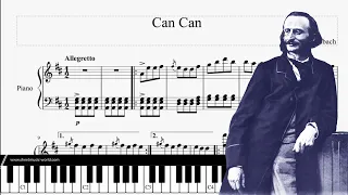 Jacques Offenbach - Can Can Piano (Piano Tutorial Can Can, Sheets Piano Offenbach - Score Can Can)