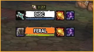 seven feral disc games🎃| wotlk classic | rogue disc priest arenas