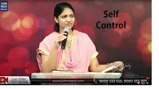 How to exercise Self Control? || ENGLISH WORSHIP LIVE  26-05-2019 || Sis.Blessie Wesly