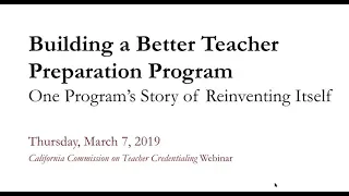Building a Better Teacher Preparation Program